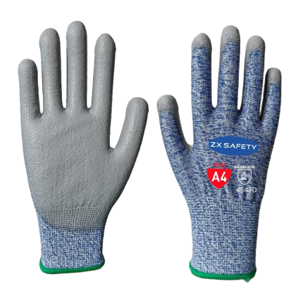Pu Coated Hppe Cut Resistant Level 5 Gloves Ansi Cut A3